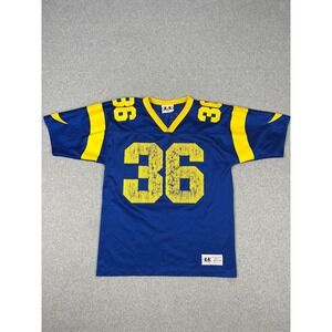 Vintage St Louis Rams Football Jersey Mens M Blue Jerome‎ Bettis 36 Made USA